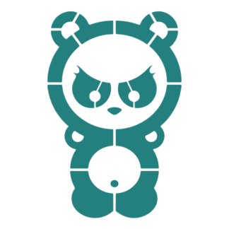 Dangerous Panda Decal (Turquoise)